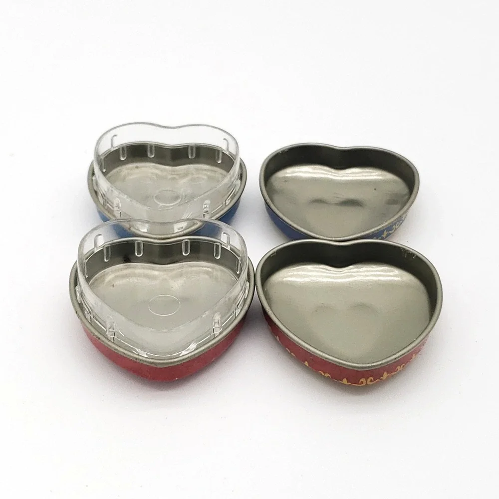 Victorian Style Heart Trinket Tins Set Cottagecore Coquette Keepsake Boxes